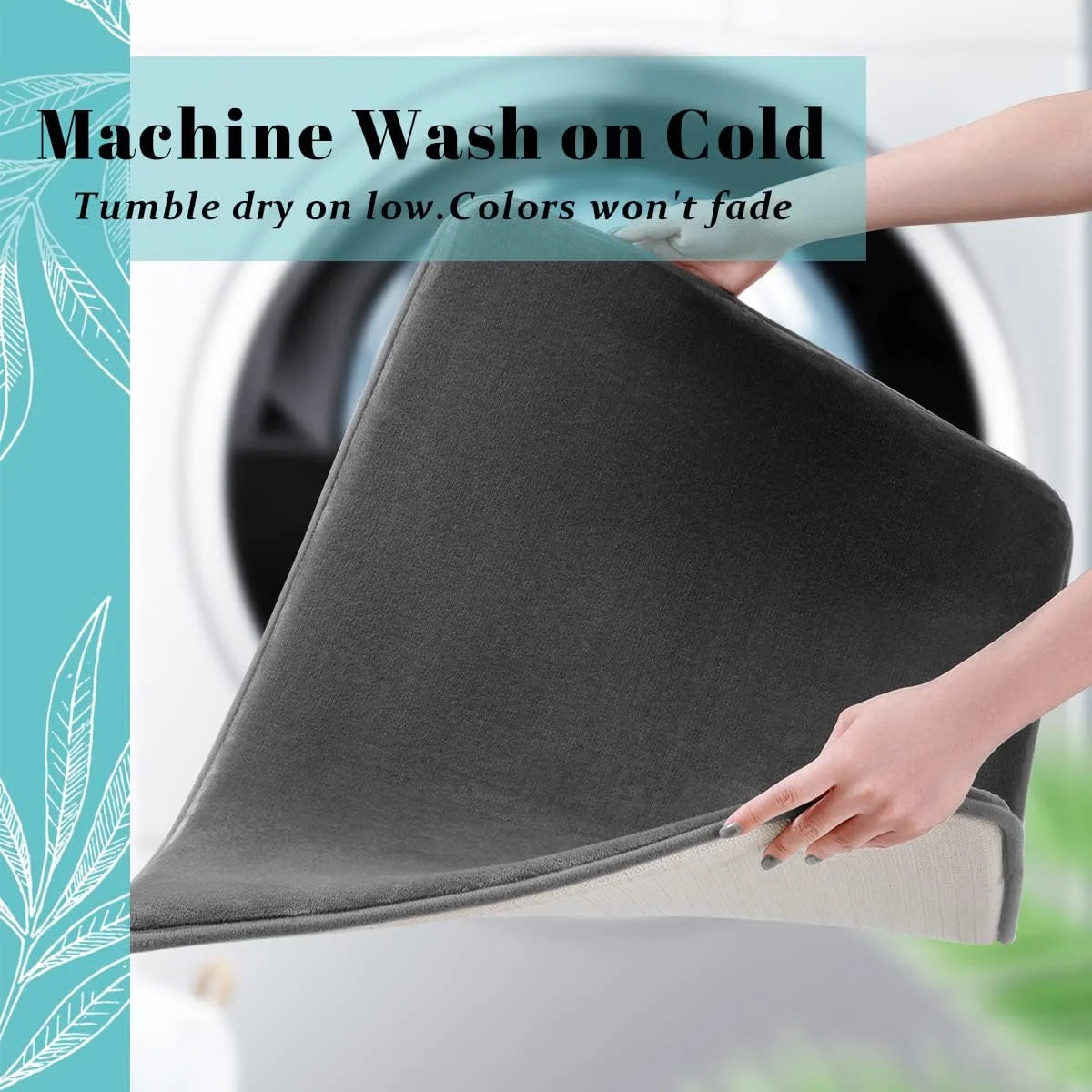 Super antislip koraal fluwelen badkamer vloermat