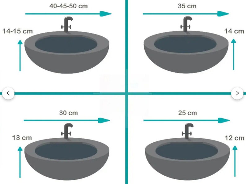 Lily - Moderne Marokkaanse handgemaakte waskom met messing rand, een perfecte aanvulling op de badkamer.