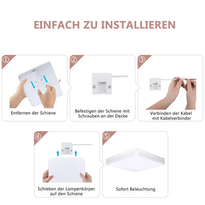 Vierkant LED plafondlamp