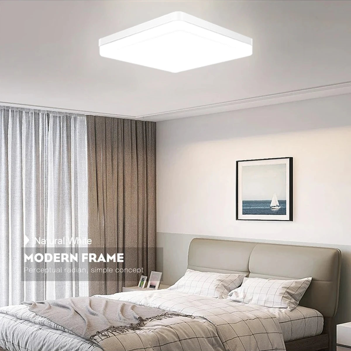 Vierkant LED plafondlamp