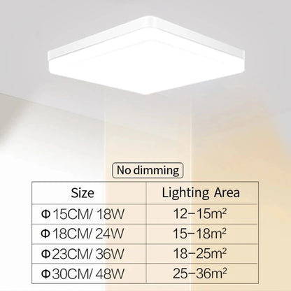Vierkant LED plafondlamp