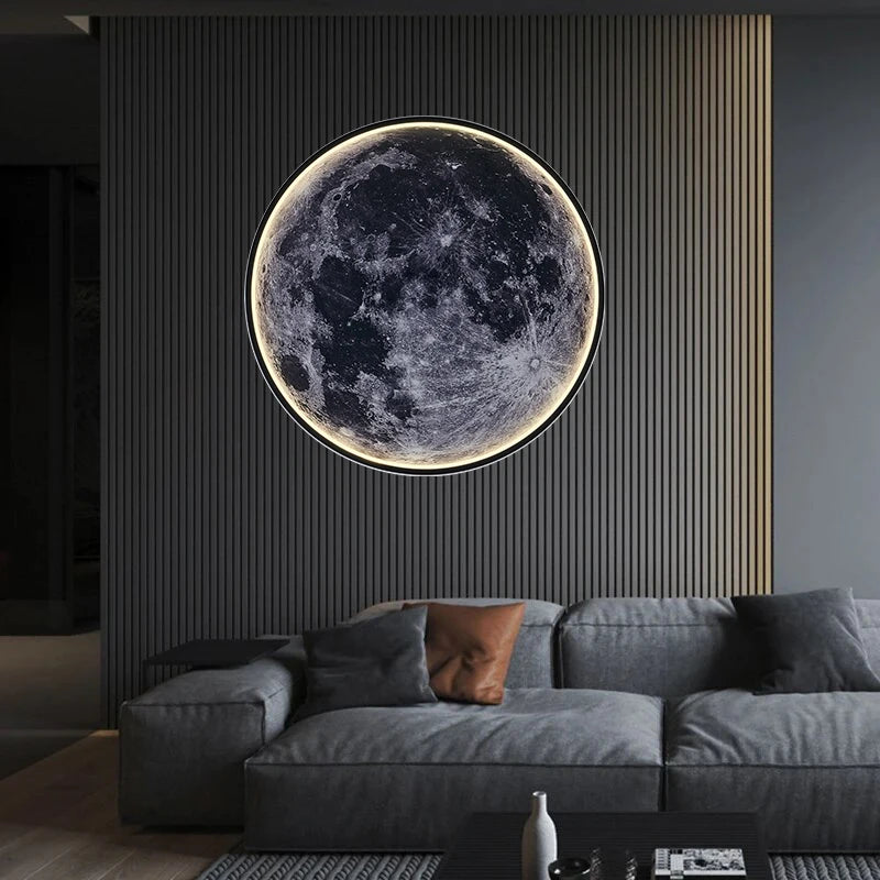 Maan Wandlamp 3D Muurschildering Aarde Wandlamp