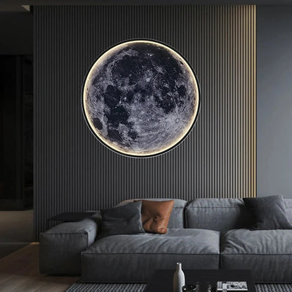 Maan Wandlamp 3D Muurschildering Aarde Wandlamp