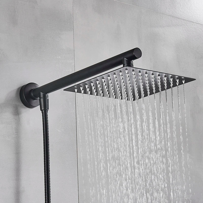 Ultradunne wandmontage regendouchekop met 16 inch roestvrijstalen douche