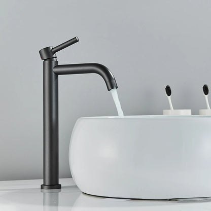 Zwarte mengkraan voor warm en koud water 