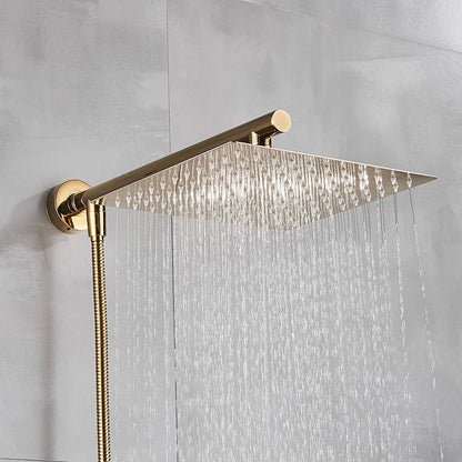 Ultradunne wandmontage regendouchekop met 16 inch roestvrijstalen douche