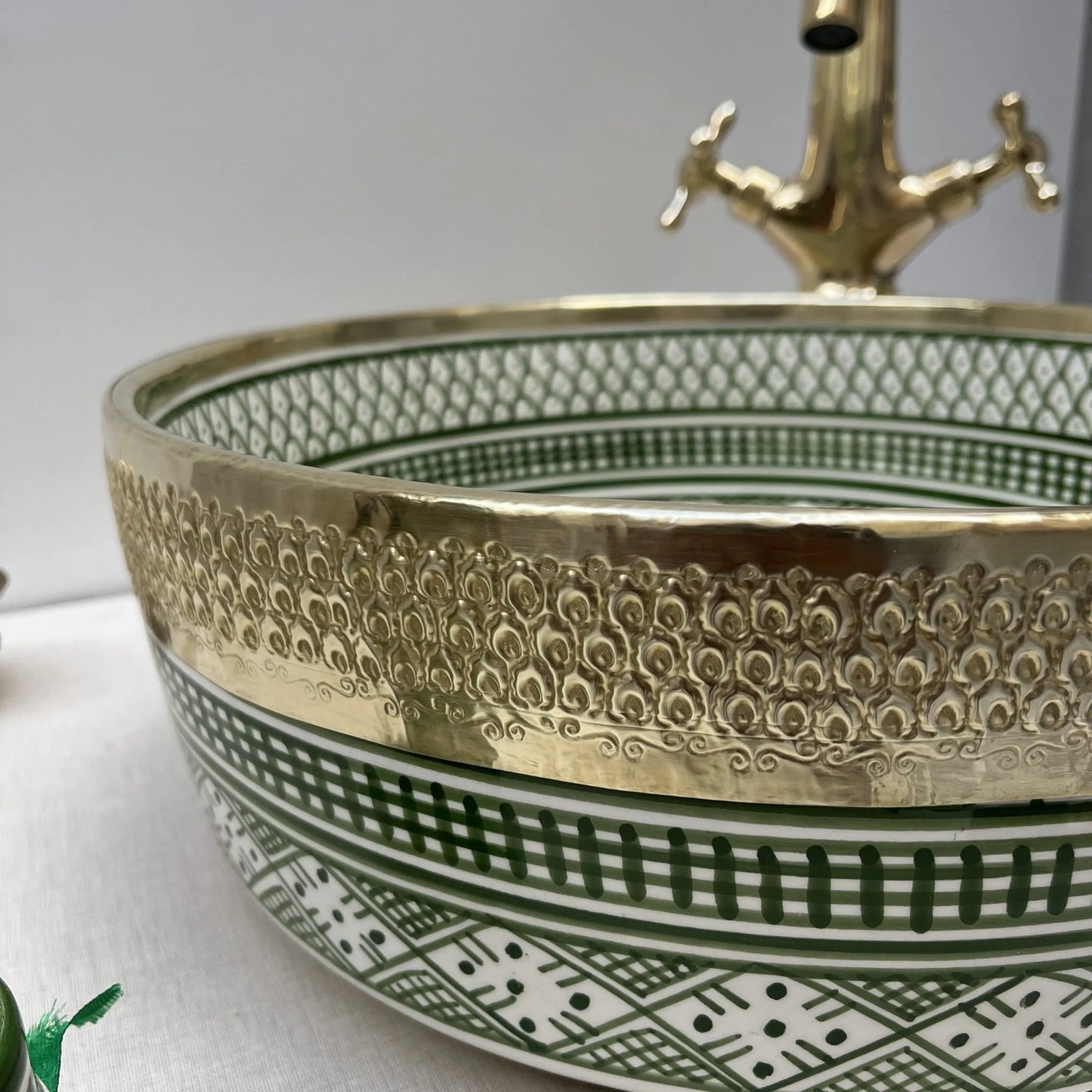 Handgemaakte Marokkaanse keramische wastafel - Bella