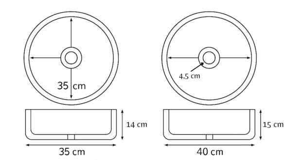 Handgemaakte Marokkaanse keramische wastafel - Bella