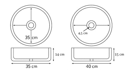 Handgemaakte Marokkaanse keramische wastafel - Bella