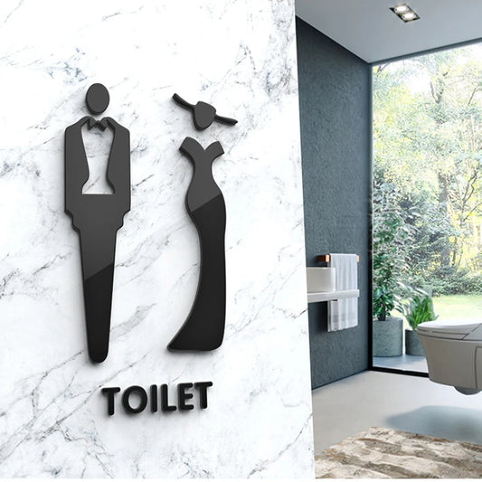 Muurstickers Toilet Badkamerdeur