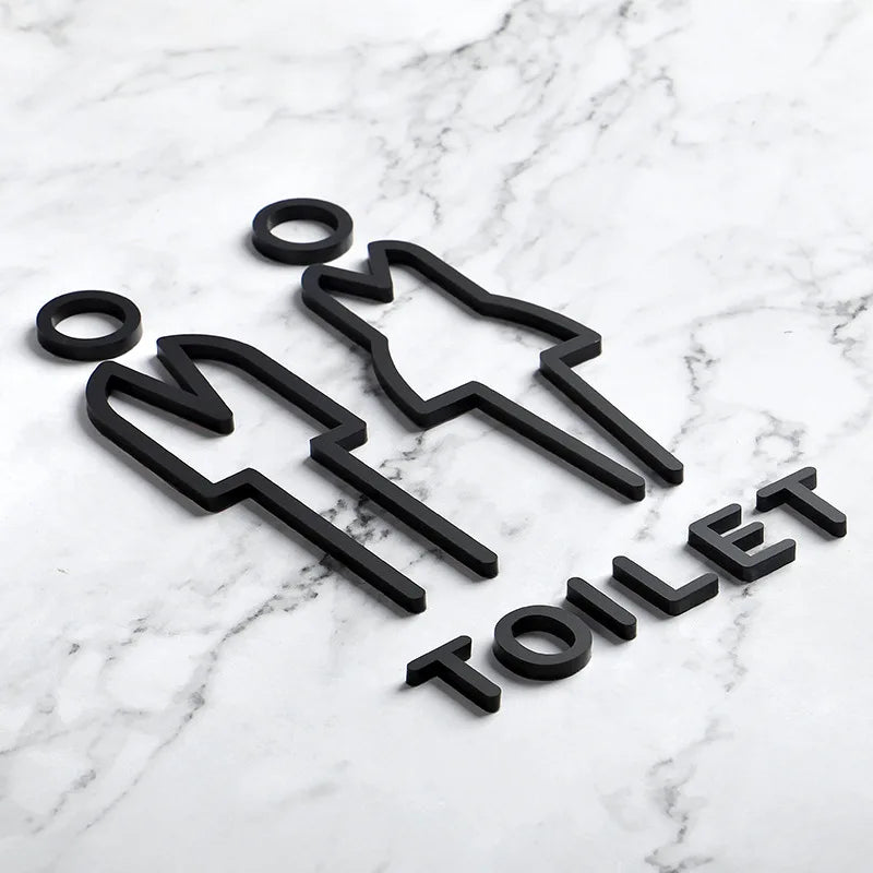 Muurstickers Toilet Badkamerdeur