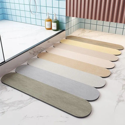 VIKAMA Nordic Diatom Mud Bathroom Water-Absorbing Anti-Slip Mat, Toilet Entrance Mat, Quick-Drying Foot Mat, Home Decoration