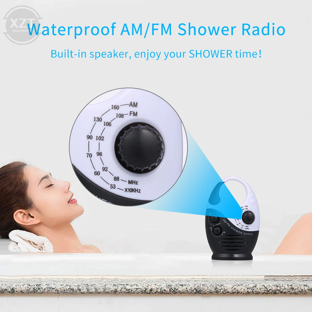 Waterdichte draagbare FM AM-radio Douchemuziek Hangende radio