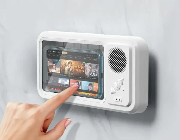 Soporte para teléfono de ducha con altavoz Bluetooth para baño con ducha 
