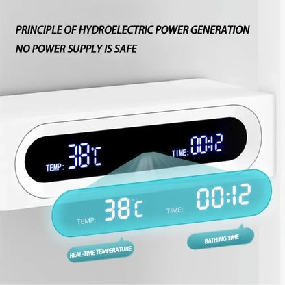 Badkamersets Regenkranen Design Regenval Waterval Zwarte Mengkraan Warm Koud Digitale Thermostatische Doucheset