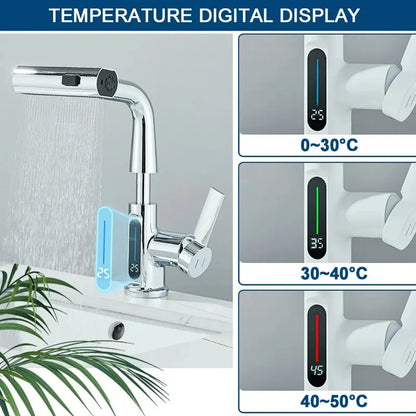 Temperatuur Digitale Weergave Wastafelkraan 