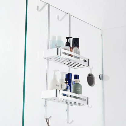 Zwarte hangende badplanken badkamerorganizer