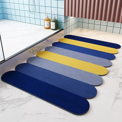VIKAMA Nordic Diatom Mud Bathroom Water-Absorbing Anti-Slip Mat, Toilet Entrance Mat, Quick-Drying Foot Mat, Home Decoration