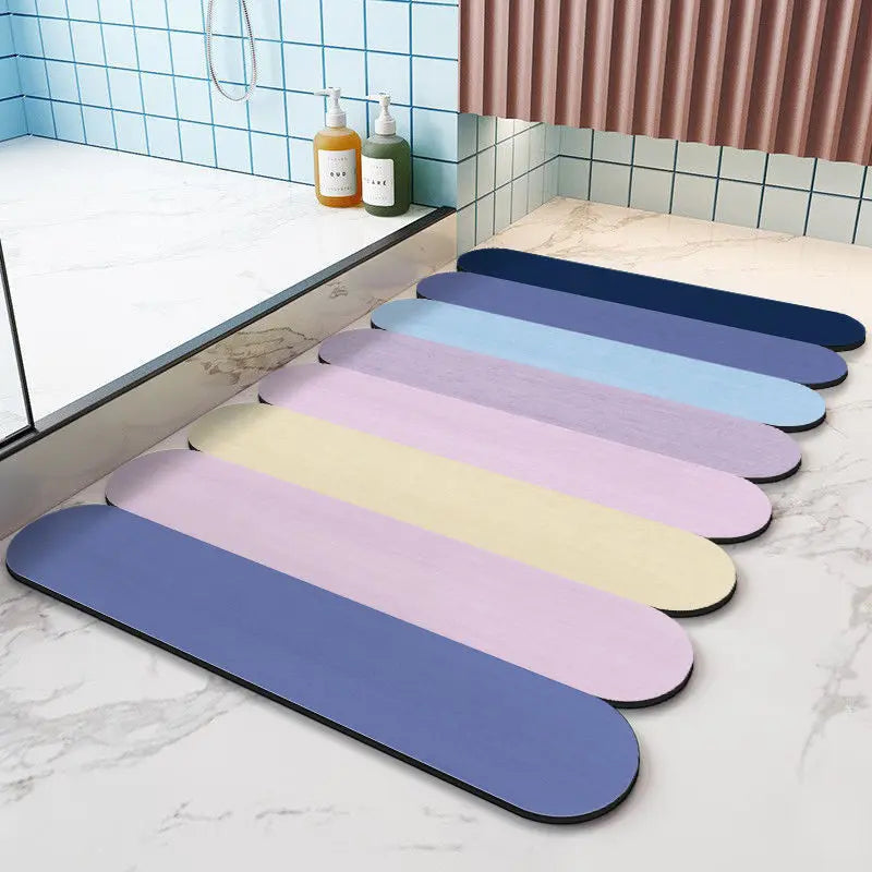 VIKAMA Nordic Diatom Mud Bathroom Water-Absorbing Anti-Slip Mat, Toilet Entrance Mat, Quick-Drying Foot Mat, Home Decoration
