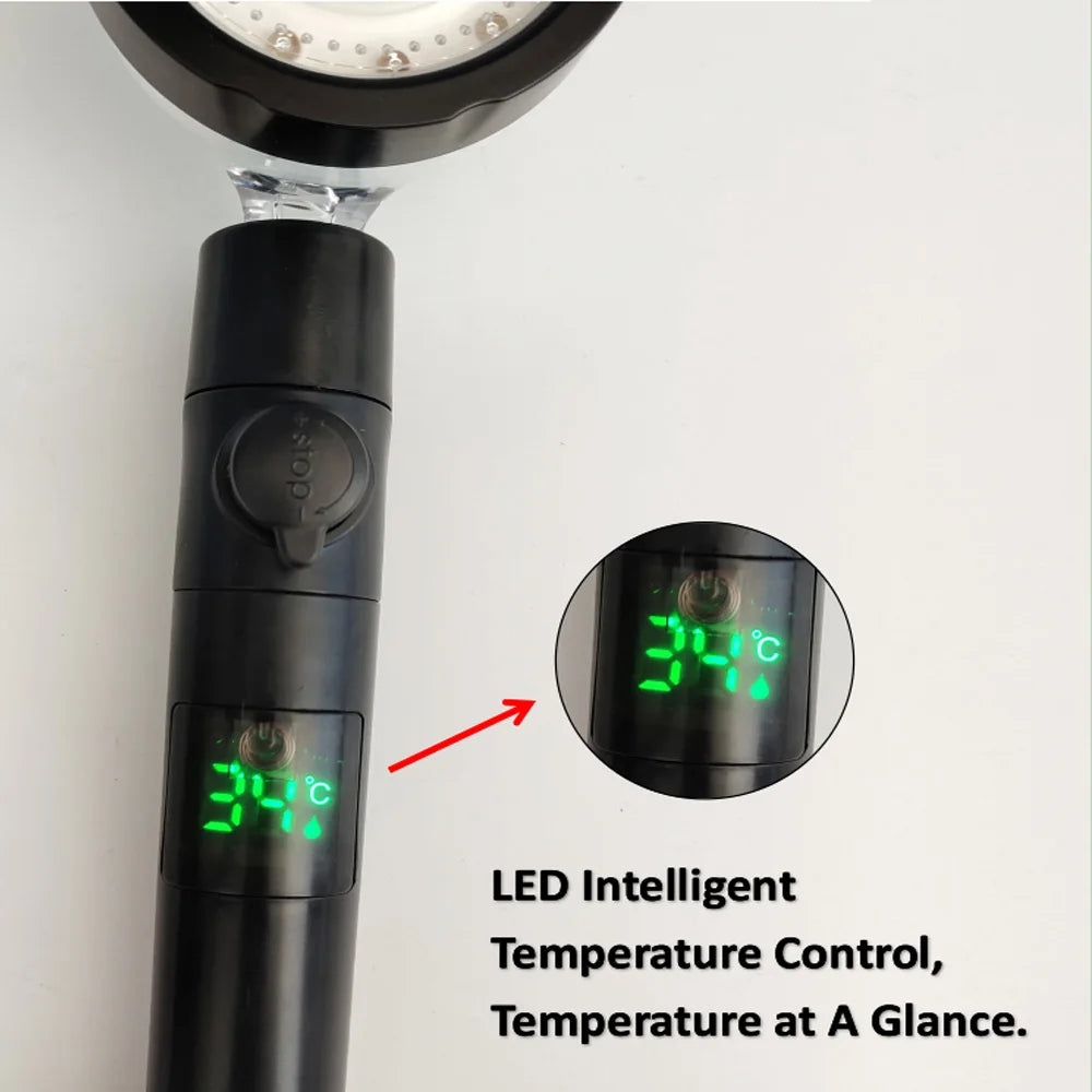 LED digitale temperatuurweergave douchekop