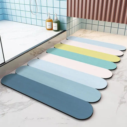 VIKAMA Nordic Diatom Mud Bathroom Water-Absorbing Anti-Slip Mat, Toilet Entrance Mat, Quick-Drying Foot Mat, Home Decoration
