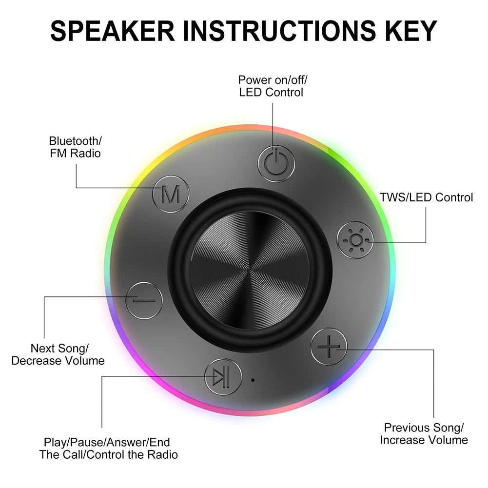 Mini Bluetooth-luidspreker Doucheluidspreker 