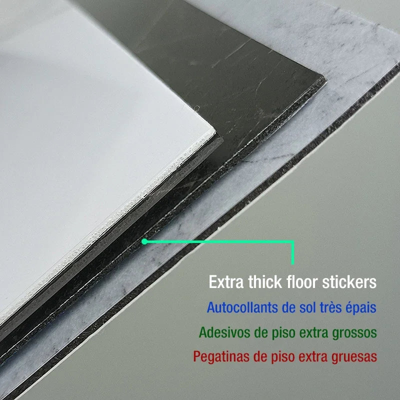 Gesimuleerde marmeren tegelvloersticker