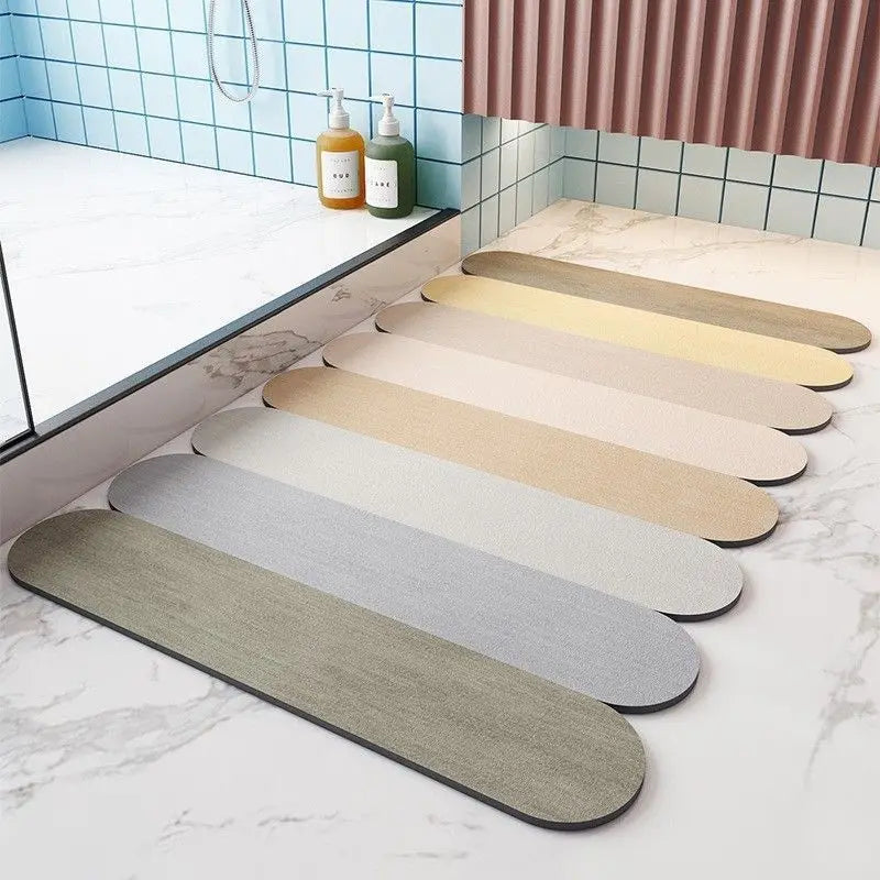 VIKAMA Nordic Diatom Mud Bathroom Water-Absorbing Anti-Slip Mat, Toilet Entrance Mat, Quick-Drying Foot Mat, Home Decoration