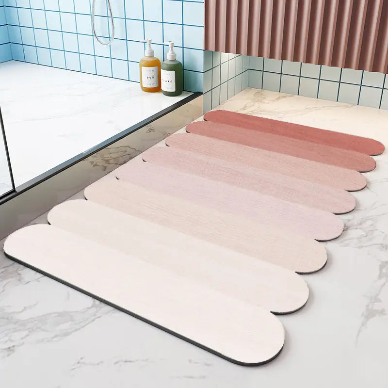 VIKAMA Nordic Diatom Mud Bathroom Water-Absorbing Anti-Slip Mat, Toilet Entrance Mat, Quick-Drying Foot Mat, Home Decoration