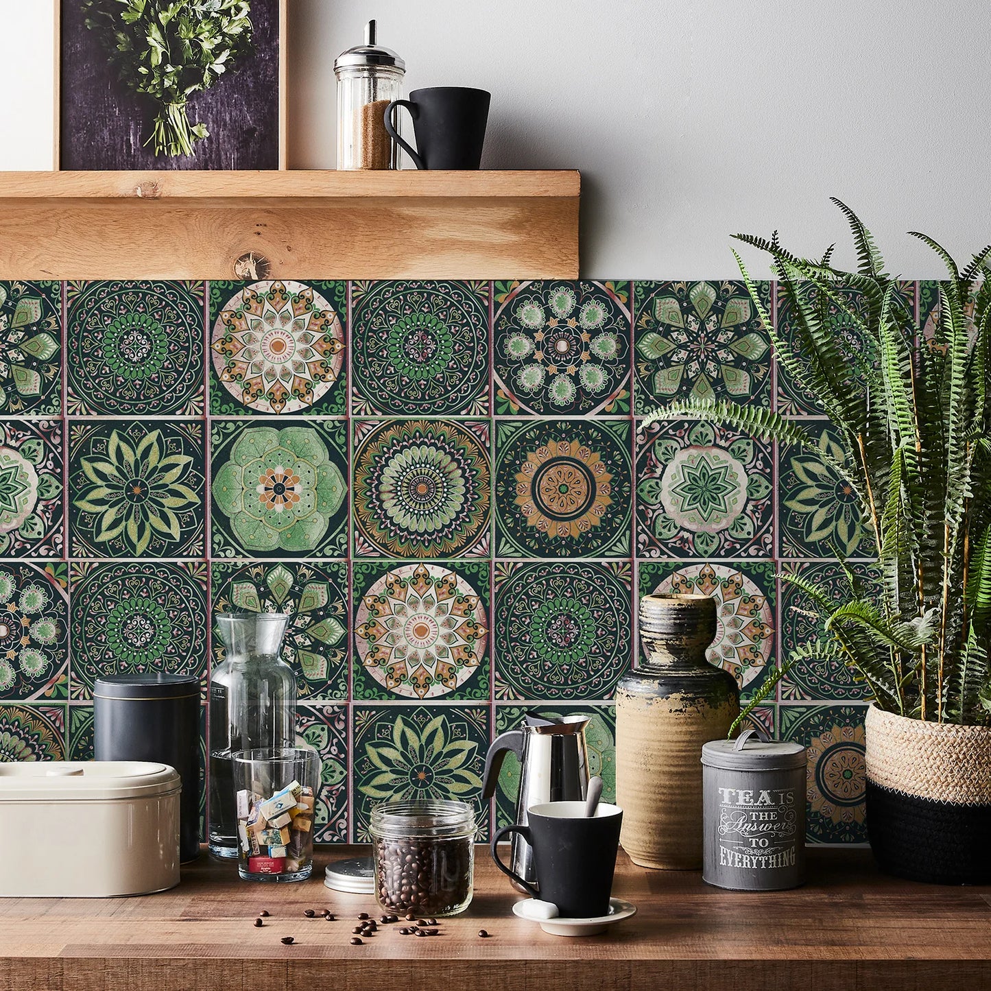 Lichte Kleur Tegels Muurstickers Waterdicht Zelfklevend
