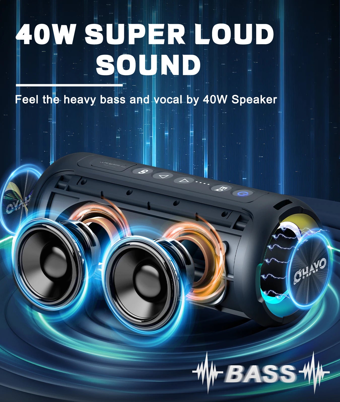 X8 Pro Bluetooth-luidspreker draagbaar met 40 W stereogeluid