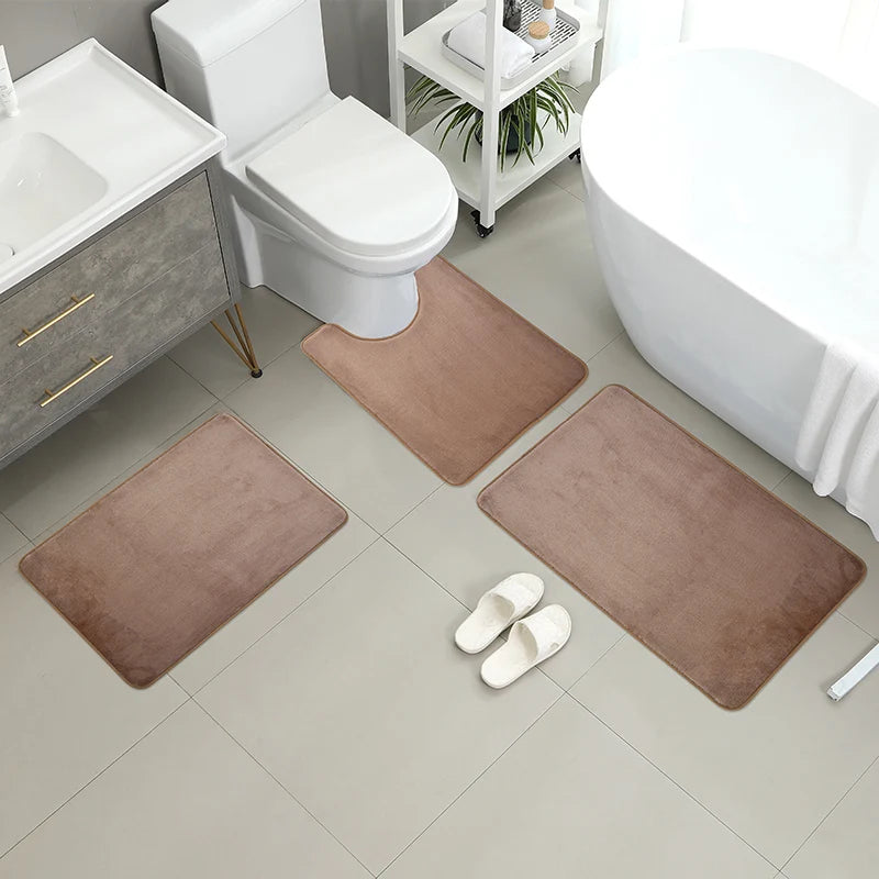 Driedelig toilet, badmat, douchemat,