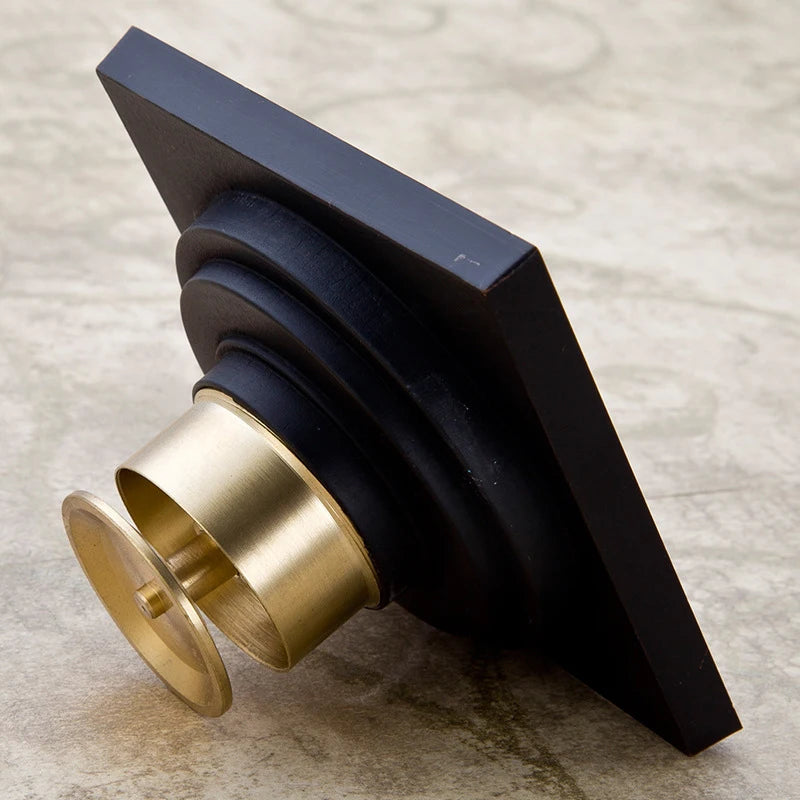 Zwarte anti-geur 10cm vloerafvoer