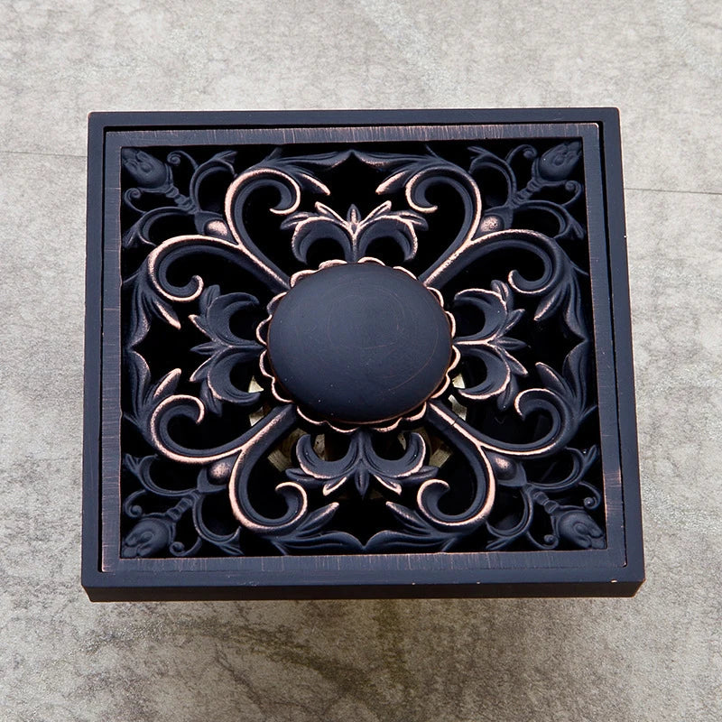 Zwarte anti-geur 10cm vloerafvoer