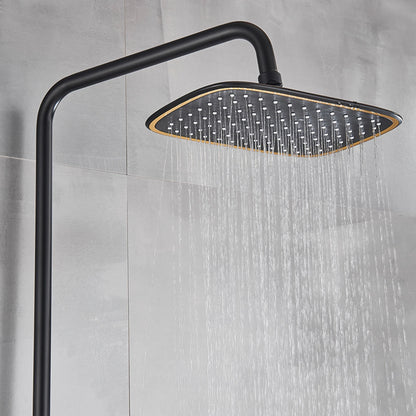 Zwarte doucheset kraan regenwater