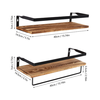 Houten wandplank 2 lagen