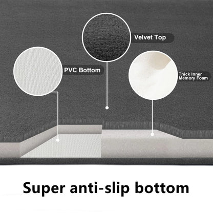 Super antislip koraal fluwelen badkamer vloermat