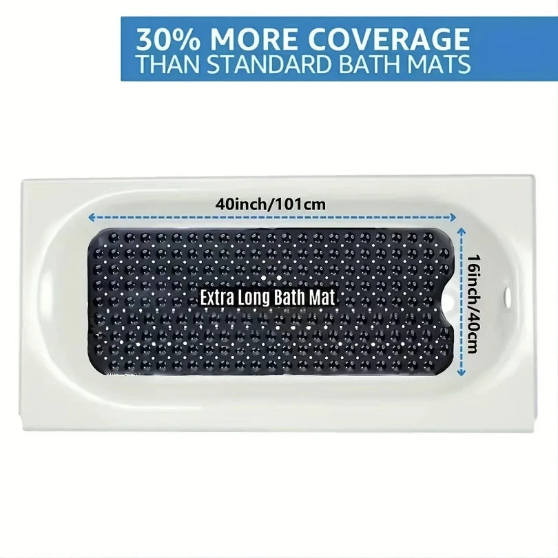 non-slip bathtub mat shower mat  with drain holes and suction cups machine washable household bathroom shower carpet bathroom