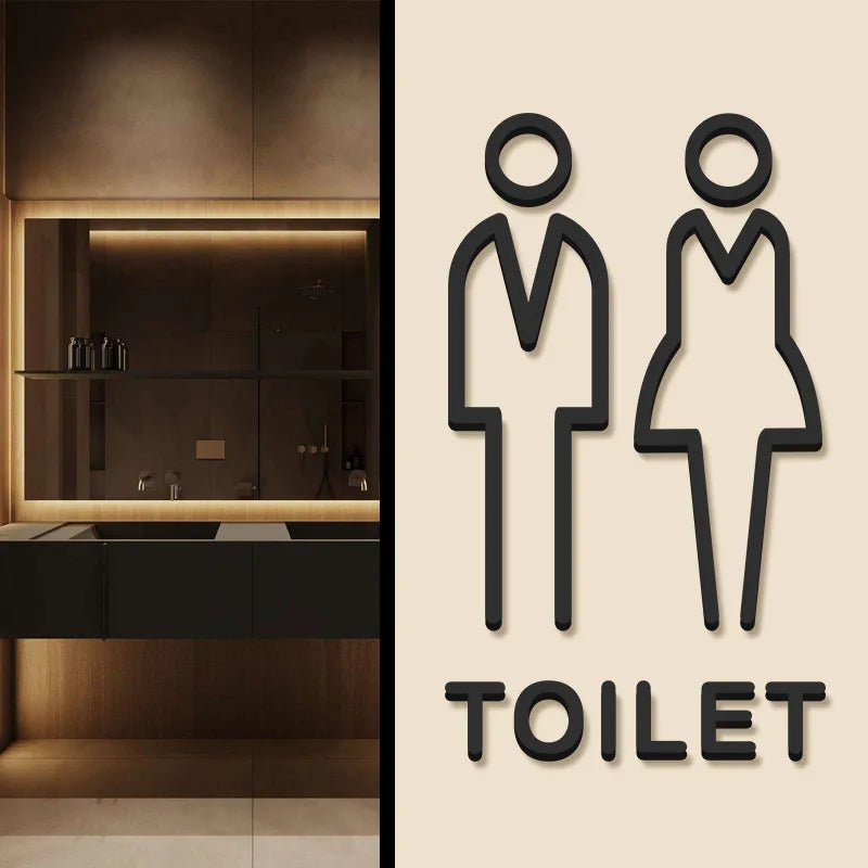 Muurstickers Toilet Badkamerdeur
