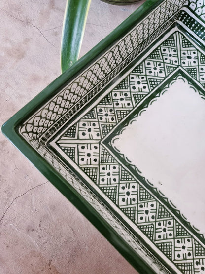 Marokkaanse wastafel, 100% handgemaakt, Handbeschilderde vis, Badkamerdecoratie, Keukendecoratie, Groene keramische wastafel, Gratis afvoer en sifoon.